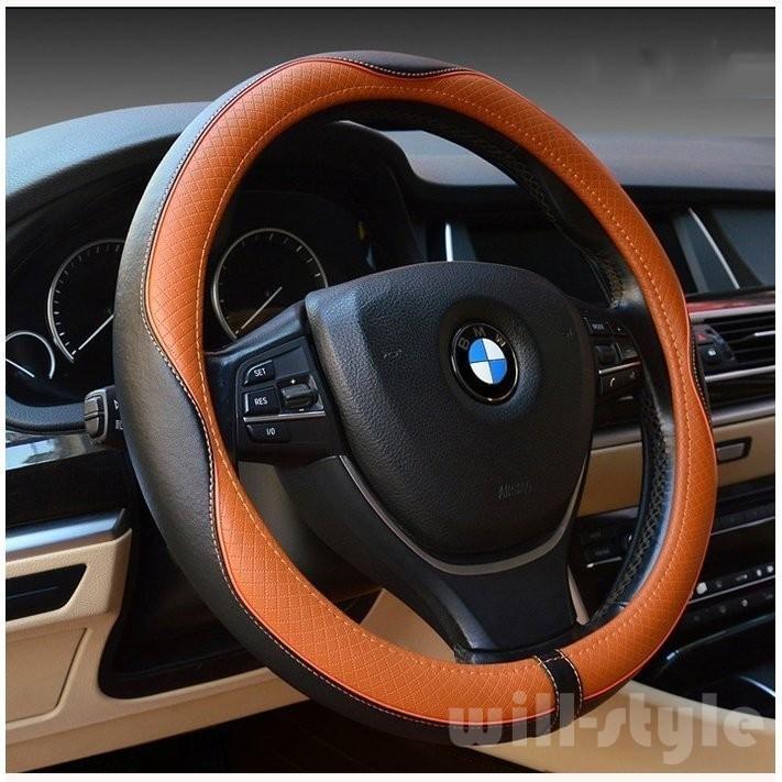 ハンドルカバー 本革 38cm Mサイズ おしゃれ カー用品 ステアリングカバー ドライビング プレゼント 内装用品 普通車 汎用 牛革 自動車内装 軽自動車 代引き人気 ステアリングカバー