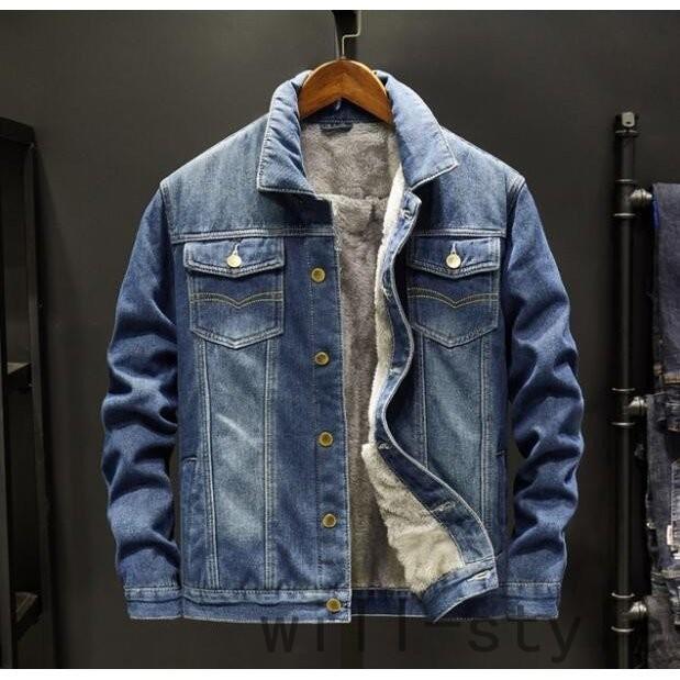 ボアデニムジャケット メンズ Gジャン ジージャン アウター ボアgジャン ブルゾン 裏ボア ヴィンテージ ウォッシュブルー 防寒服 冬物 2色 全店2点 22春夏新作