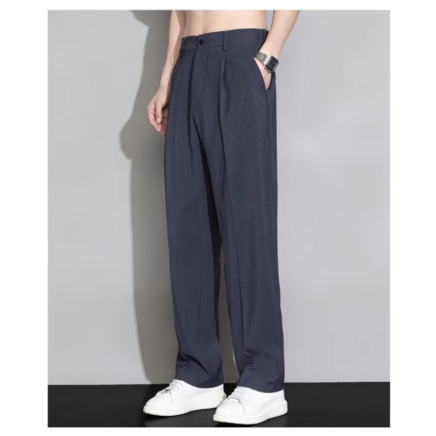 スラックス ビジネスパンツ アイスシルクパンツ 大きいサイズ 夏パンツ メンズ ゴルフパンツ 涼しい チノパン 清涼 涼感 ズボン 送料無料 ゴルフウ |  | 13