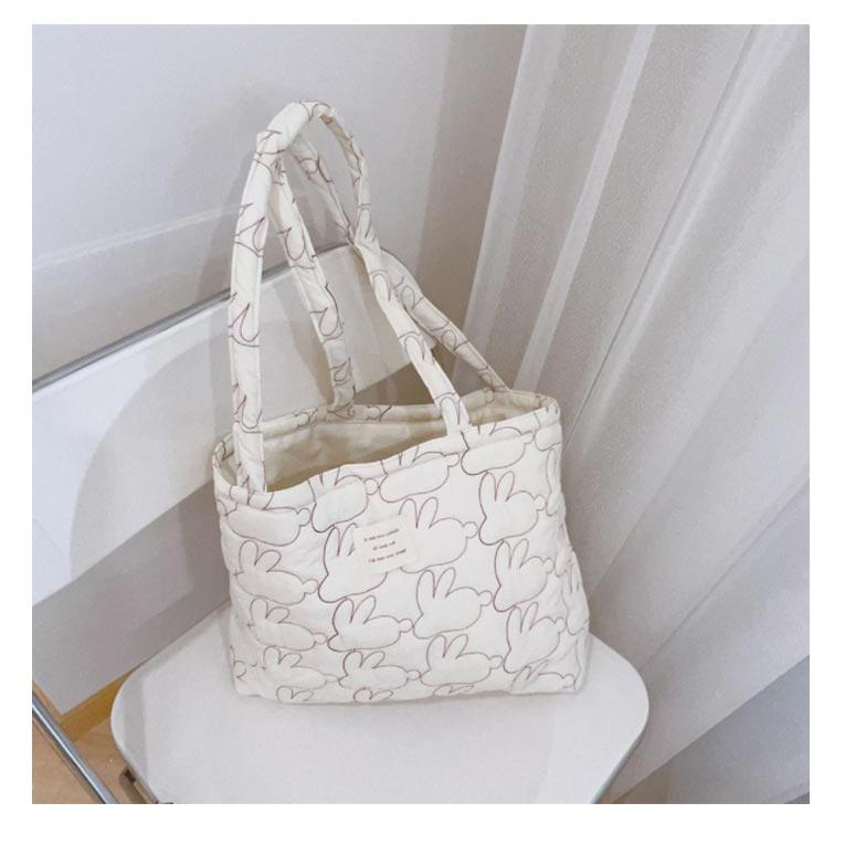 トートバッグ キルティング A4 マザーズ 大きめ 兎 かわいい