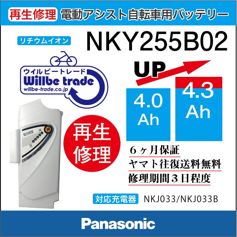 Panasonic（パナソニック） 電動自転車 バッテリー NKY255B02 電池交換