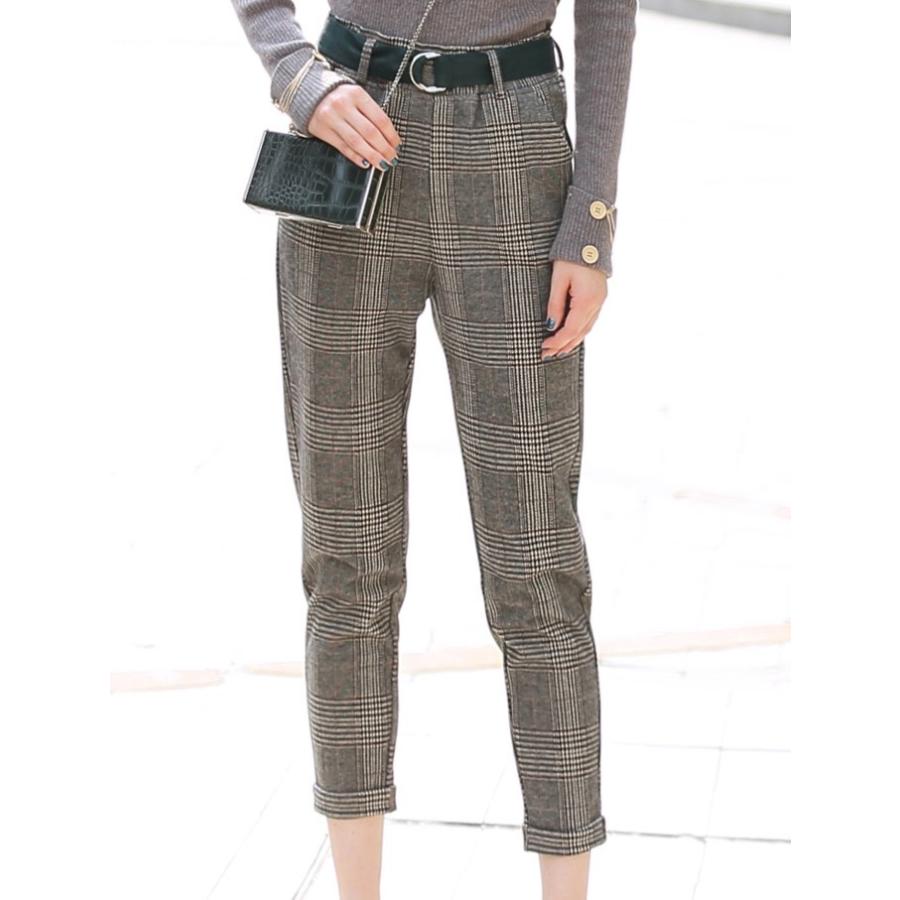 こなれ感アップ ギンガムチェックパンツ レディース ギンガムチェック ワイドパンツ ストレッチ テーパード ガウチョ L100 0154 Csr Starapazova Org