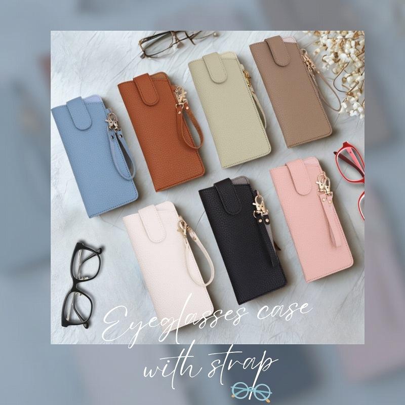 メガネケース ストラップ付き かさばらないメガネケース おしゃれ スリム 眼鏡ケース ソフト サングラスケース |  | 12