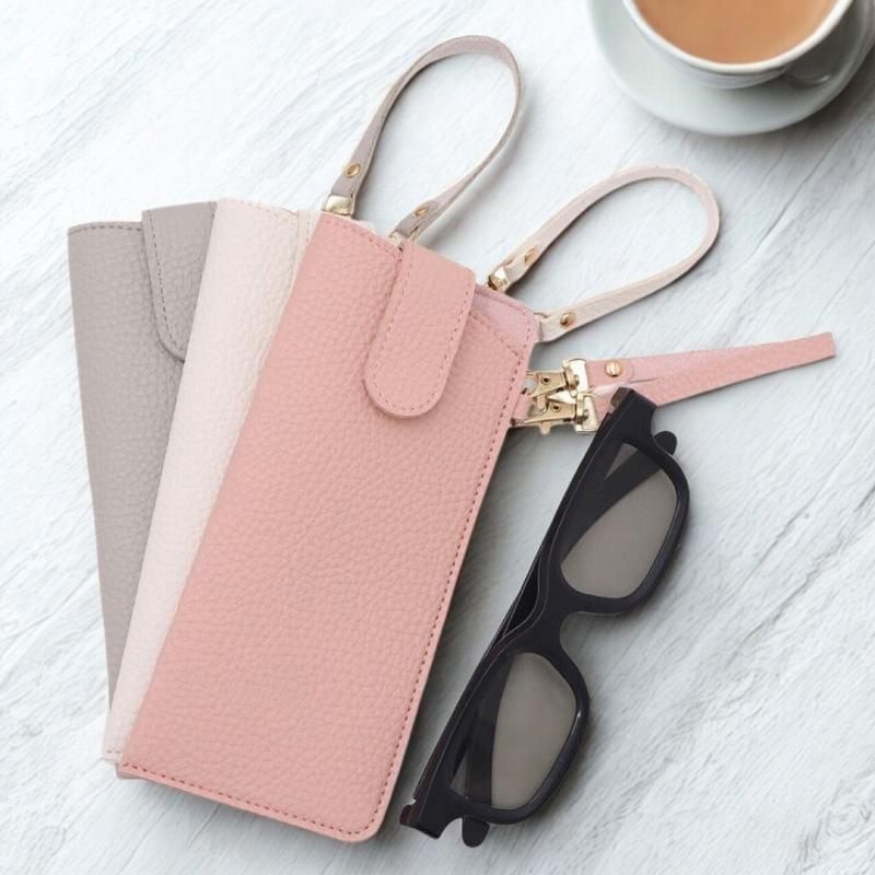 メガネケース ストラップ付き かさばらないメガネケース おしゃれ スリム 眼鏡ケース ソフト サングラスケース |  | 09