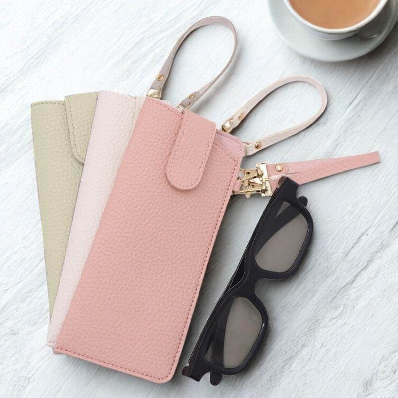 メガネケース ストラップ付き かさばらないメガネケース おしゃれ スリム 眼鏡ケース ソフト サングラスケース |  | 09