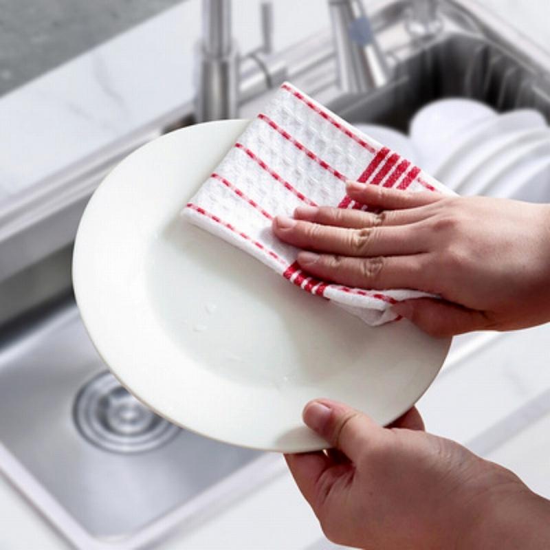 ふきん キッチンクロス 綿 台ふきん 布巾 食器 吸水 速乾 食器拭き 水切り ワッフル コットン 4枚セット |  | 10