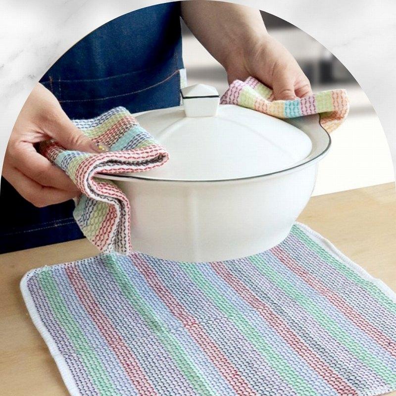 ふきん キッチンクロス 綿 台ふきん 布巾 食器 吸水 速乾 食器拭き 水切り コットン 台拭き 4枚セット |  | 10