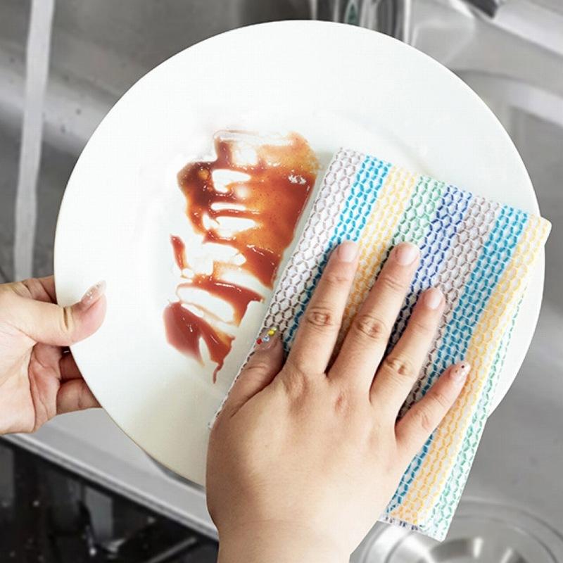 ふきん キッチンクロス 綿 台ふきん 布巾 食器 吸水 速乾 食器拭き 水切り コットン 台拭き 4枚セット |  | 09