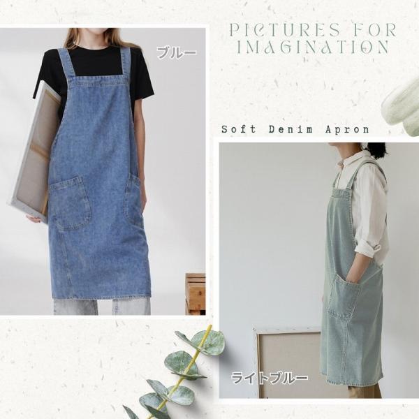 エプロン おしゃれ 大きいサイズ 保育士 メンズ レディース かぶるだけ デニムエプロン かわいい ワークエプロン |  | 11