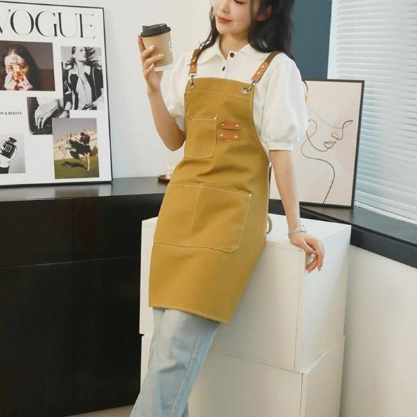 エプロン おしゃれ ワークエプロン 保育士 黒 かわいい メンズ レディース 作業用 バッククロスエプロン |  | 11