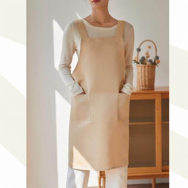 エプロン おしゃれ 保育士 H型 防水エプロン 黒 かわいい エプロンH型 撥水 レディース かぶりエプロン |  | 11