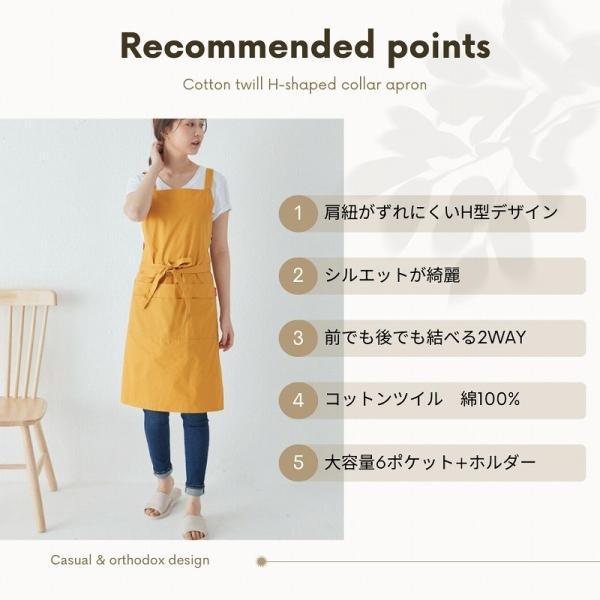 エプロン おしゃれ 保育士 H型 黒 ワークエプロン かわいい レディース えぷろん かぶりエプロン 作業用 |  | 01