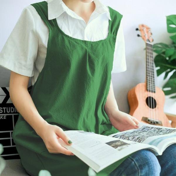 エプロン おしゃれ 保育士 かぶるだけ ワンピース かぶるだけエプロン ワークエプロン かわいい レディース |  | 08