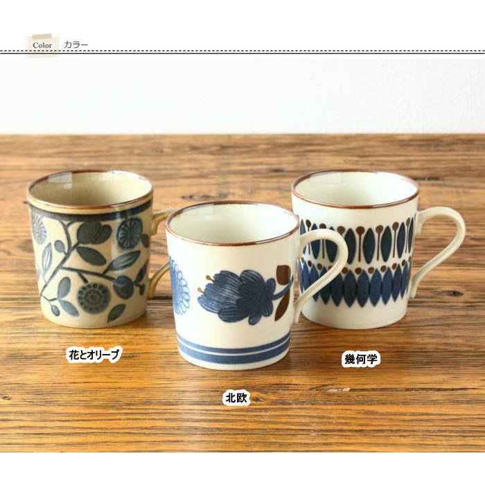 マグカップ コーヒーカップ おしゃれ 陶器 北欧 美濃焼 食器 電子レンジ対応 花柄 洋食器 磁器 |  | 04