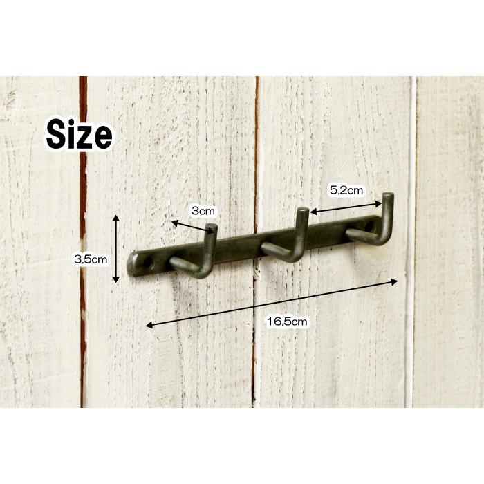 壁掛けフック 金具 アンティーク フック ウォールフック キーフック 壁掛け トリプル 壁フック アイアンフック 3連 |  | 03