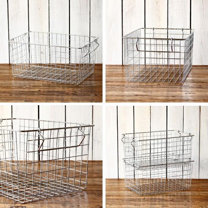ワイヤーバスケット スタッキング かご バスケット カゴ 収納カゴ 収納ボックス 積み重ね おしゃれ A4 |  | 05