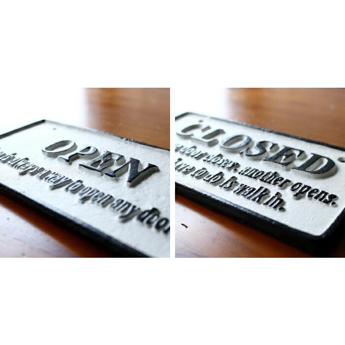 オープンクローズ看板 ドアプレート ドアサインプレート 店舗 看板 おしゃれ 営業中看板 カフェ open closed |  | 02