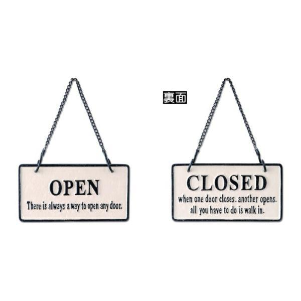 オープンクローズ看板 ドアプレート ドアサインプレート 店舗 看板 おしゃれ 営業中看板 カフェ open closed |  | 03