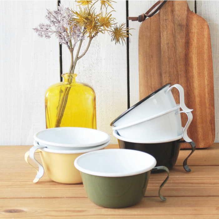 スープカップ スタッキング ホーロー 琺瑯 マグカップ ティーカップ スープマグ スープボウル 重なる | 