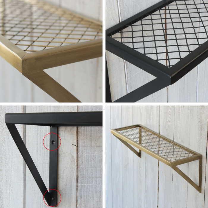 ウォールシェルフ 壁 壁掛け棚 飾り棚 ウォールラック 壁棚 壁掛け収納 壁付け棚 アイアン |  | 02