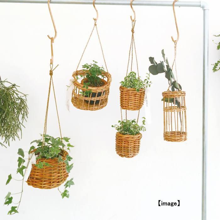 G1691 ラタン 特大籐編み キリン型 バスケット/プランターカバー 鉢