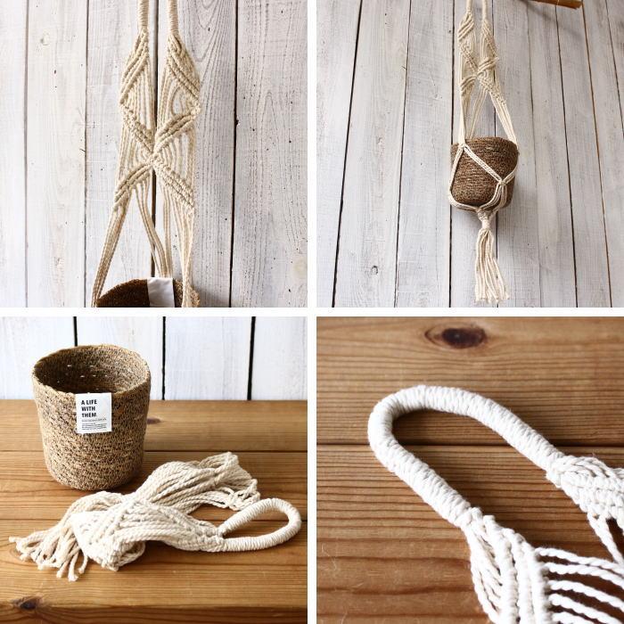 ハンギングプランター 植木鉢 マクラメ ガーデニング用品 プランター