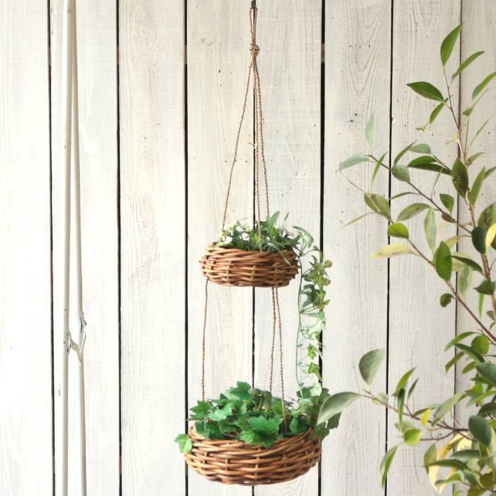 かご バスケット カゴ ハンギングバスケット 吊り下げ 収納 植物