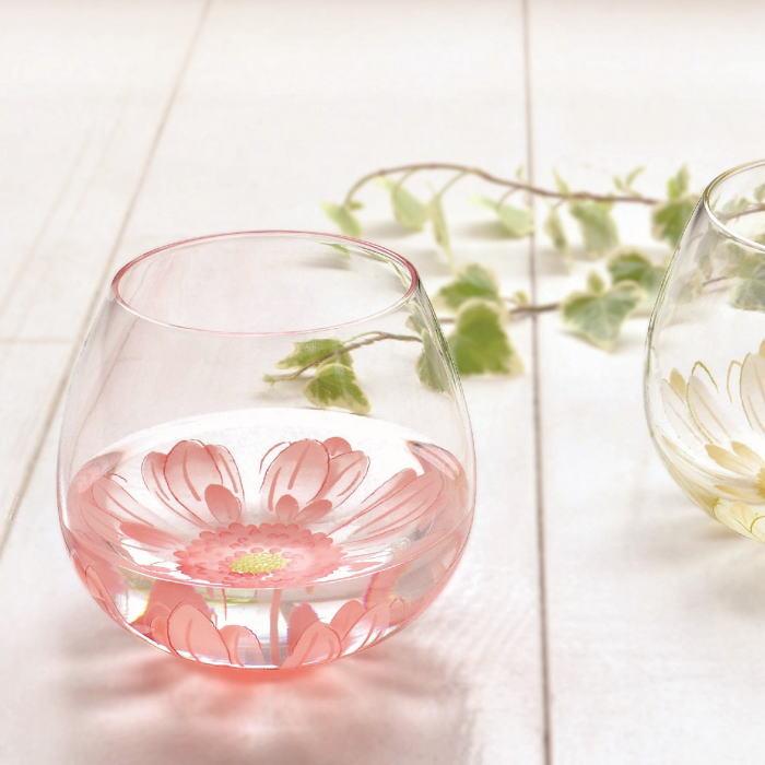 グラス コップ ロックグラス ウイスキーグラス 焼酎グラス ガラスコップ タンブラー 食器 おしゃれ ゆらゆらグラス ガラス 花 495ml ガーベラ |  | 01