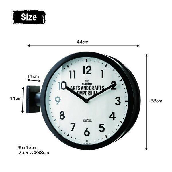 掛け時計 おしゃれ 両面時計 壁掛け時計 置き時計 ダブルフェイス ツーフェイス ウォールクロック ブルックリン 男前 シンプル スイーブムーブメント インテリア Cl 2138 生活雑貨 Willdo 通販 Yahoo ショッピング