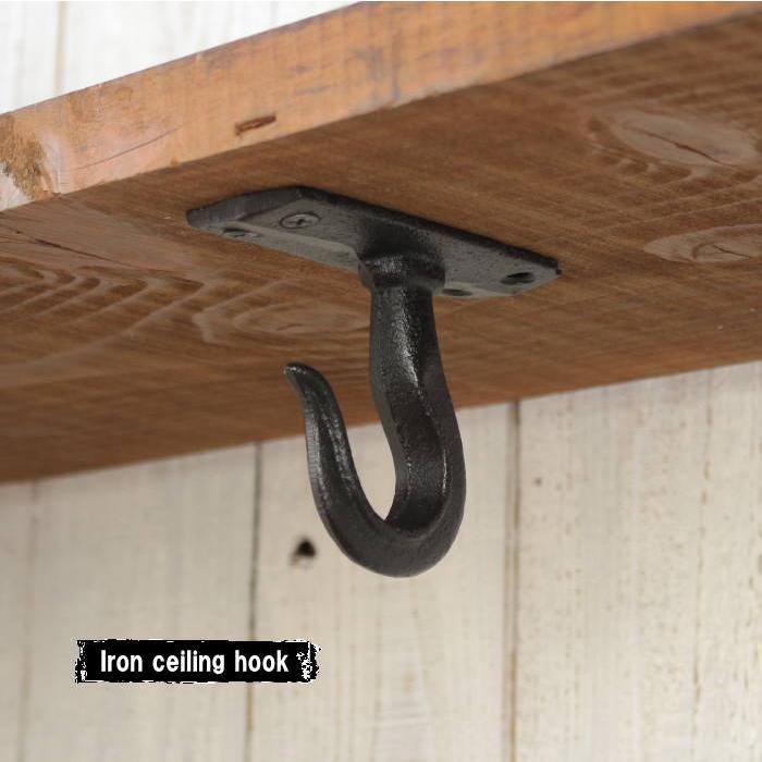 壁掛けフック 金具 アンティーク キーフック アイアンフック ハンギングフック 引っ掛け 鍵 鉄 おしゃれ 天井フック | 
