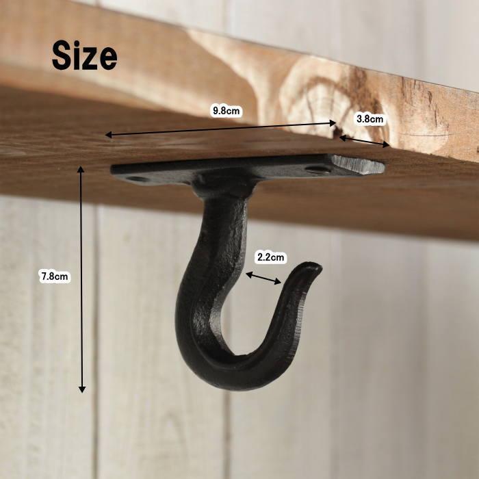 壁掛けフック 金具 アンティーク キーフック アイアンフック ハンギングフック 引っ掛け 鍵 鉄 おしゃれ 天井フック |  | 04