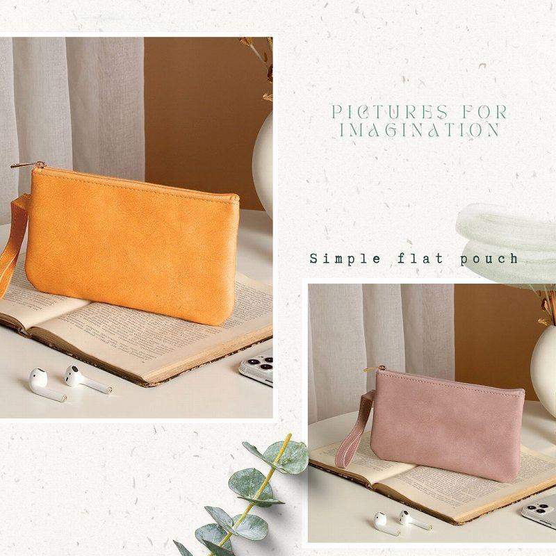 ポーチ スマホポーチ 化粧ポーチ 小物入れ ペンケース コスメポーチ 通帳ケース フラットポーチ 2点セット |  | 10