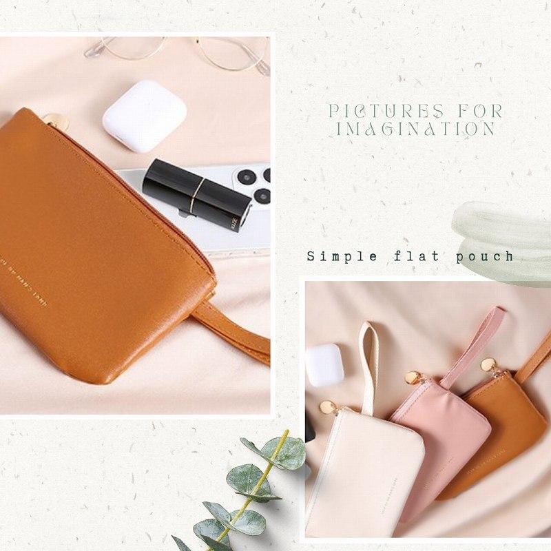 ポーチ スマホポーチ 化粧ポーチ 小物入れ ペンケース コスメポーチ 通帳ケース フラットポーチ 2点セット |  | 11