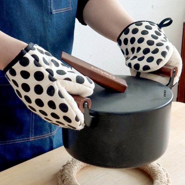 鍋つかみ ミトン 耐熱 キッチンミトン キッチン用品 厚手 布 オーブンミトン 可愛い おしゃれ 2個セット |  | 09