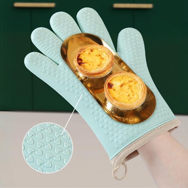 鍋つかみ ミトン おしゃれ シリコン 耐熱 オーブンミトン キッチンミトン 300℃ 可愛い 5本指 2個セット |  | 07