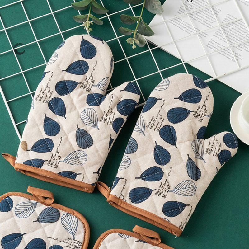 鍋つかみ ミトン 耐熱 なべつかみ オーブンミトン キッチンミトン 耐熱手袋 キッチン用品 おしゃれ 綿麻 両手 2枚セット |  | 09