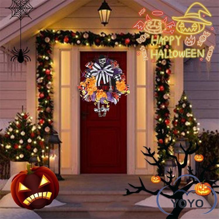 ハロウィンリース 飾り 装飾 ゴースト 置物 ハロウィーン ハロウィン