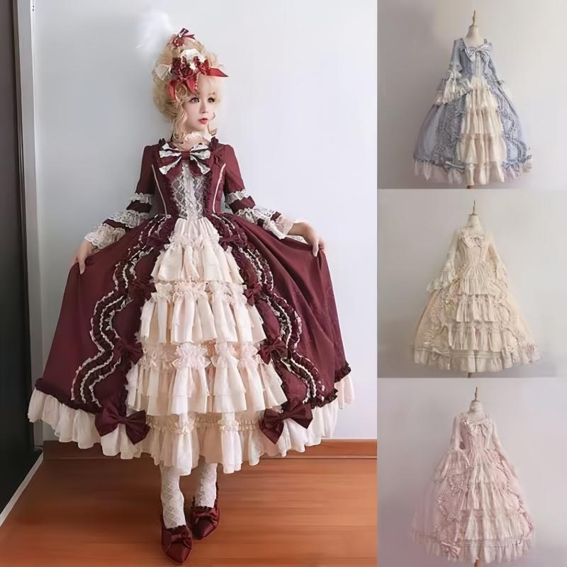 ロリータ ワンピース ジャンパースカート ロリィタ 花模様 エレガント