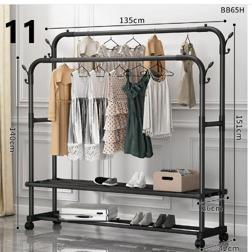 ハンガーラック フック付き 全20タイプ 衣類収納 洋服掛け 高耐荷重 大