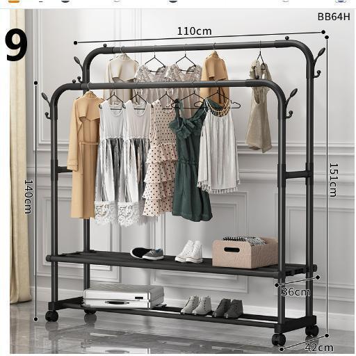 ハンガーラック フック付き 全20タイプ 衣類収納 洋服掛け 高耐荷重 大