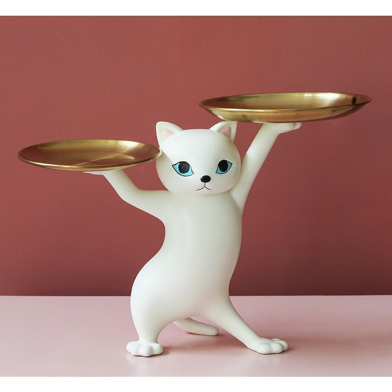 テーブル 置物 猫 サイドテーブル 高さ23cm ミニテーブル ネコちゃん