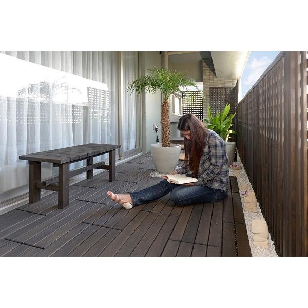 匠の縁台 横幅90cm ブラウン 木製 ベンチ ステップ 踏み台 屋外