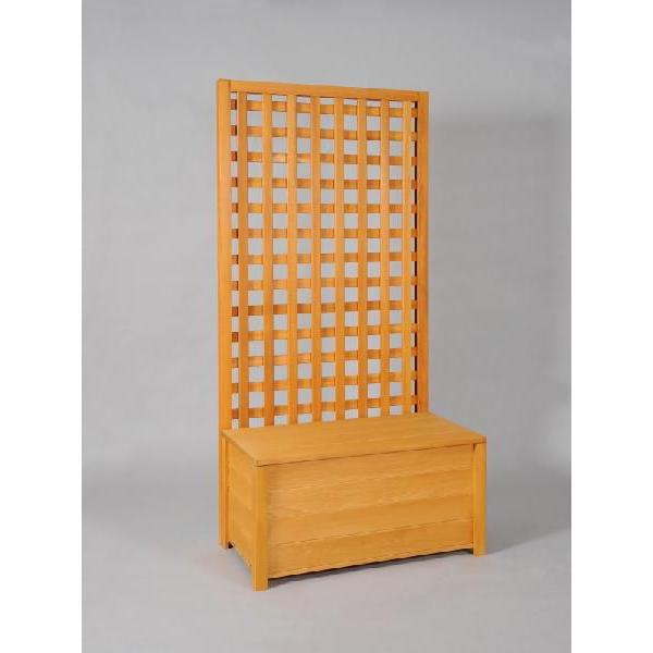 レビューで送料無料 収納ボックス付き 特注ラティスフェンス匠 ノーマル 縦横格子 パイン色 木製 高さ 横幅 合計180cm以内 日本製 収納ベンチ 新しい到着 Kuljic Com