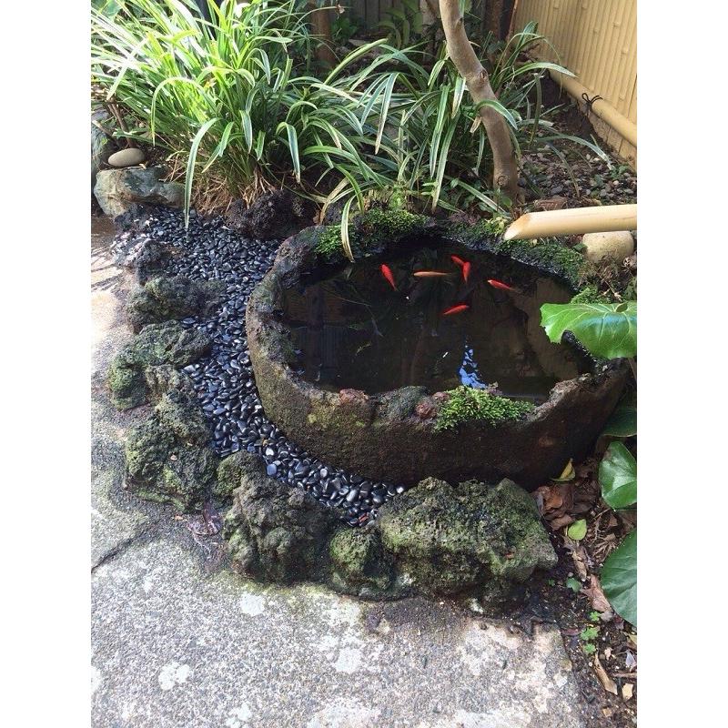 新那智黒石（磨き）2分 1袋20kg入り 黒玉砂利 化粧砂利 おしゃれ