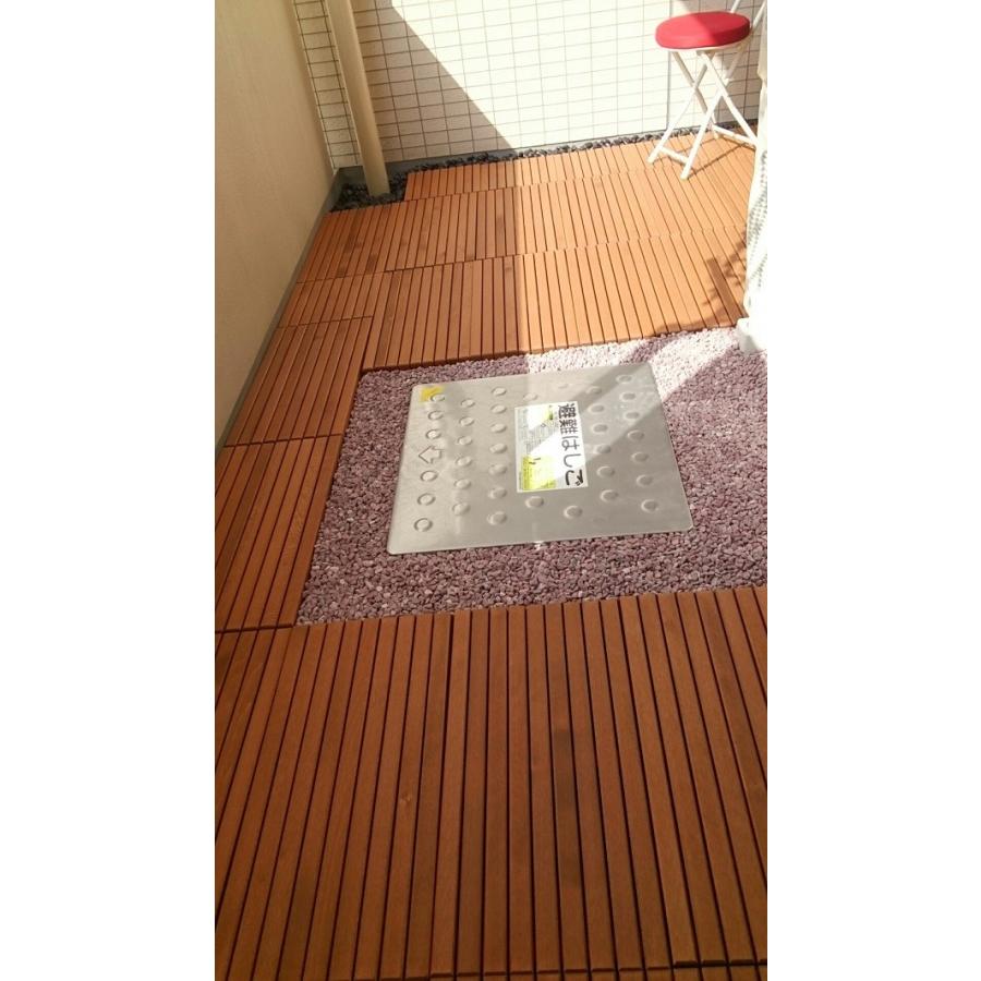 ウッドデッキ匠 すのこデッキ 30cm×60cm×厚み4cm 24枚セット チーク色 ベランダ 天然木製 日本製の画像