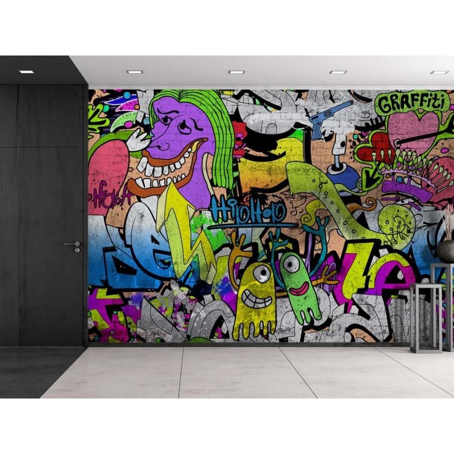 ウォールペーパー 取り外し可能な壁の壁画 カラフルなグラフィティ 壁紙 住宅設備 正規品直輸入 66x96インチ 壁紙 壁紙 自己粘着性の大きな壁紙 B01lycxt5x Willingnessヤフー店