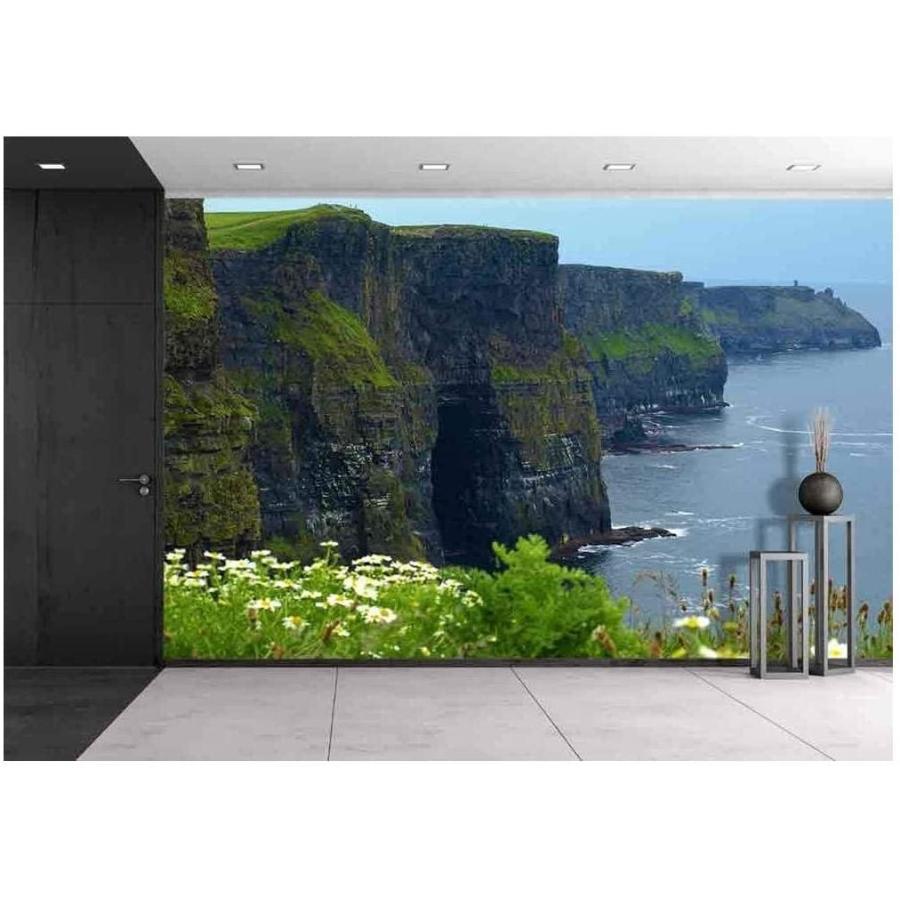贅沢 ウォールペーパー(壁紙)-モハーの断崖、Sunet [並行輸入品] Capture、アイルランド西部-取り外し可能な壁の壁画-自己粘着性の大きな壁紙-66x96インチ ウォールステッカー