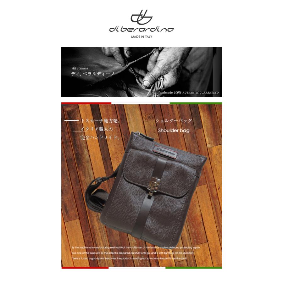 本革 イタリア製 ハンドメイド ショルダーバッグ【di berardino（ディ  
