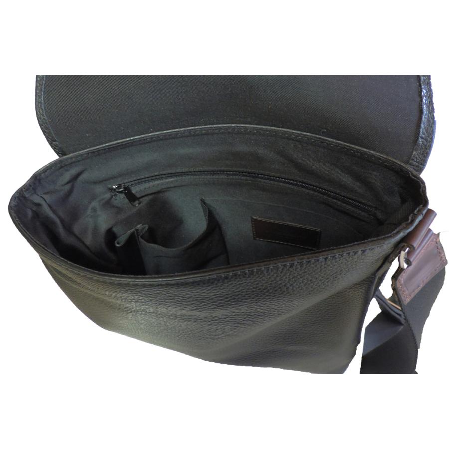 本革 イタリア製 ハンドメイド Cross Body Document Shoulder Bag【di berardino（ディ ベラルディーノ）】斜めがけ 植物タンニン鞣し イタリー トスカーナ