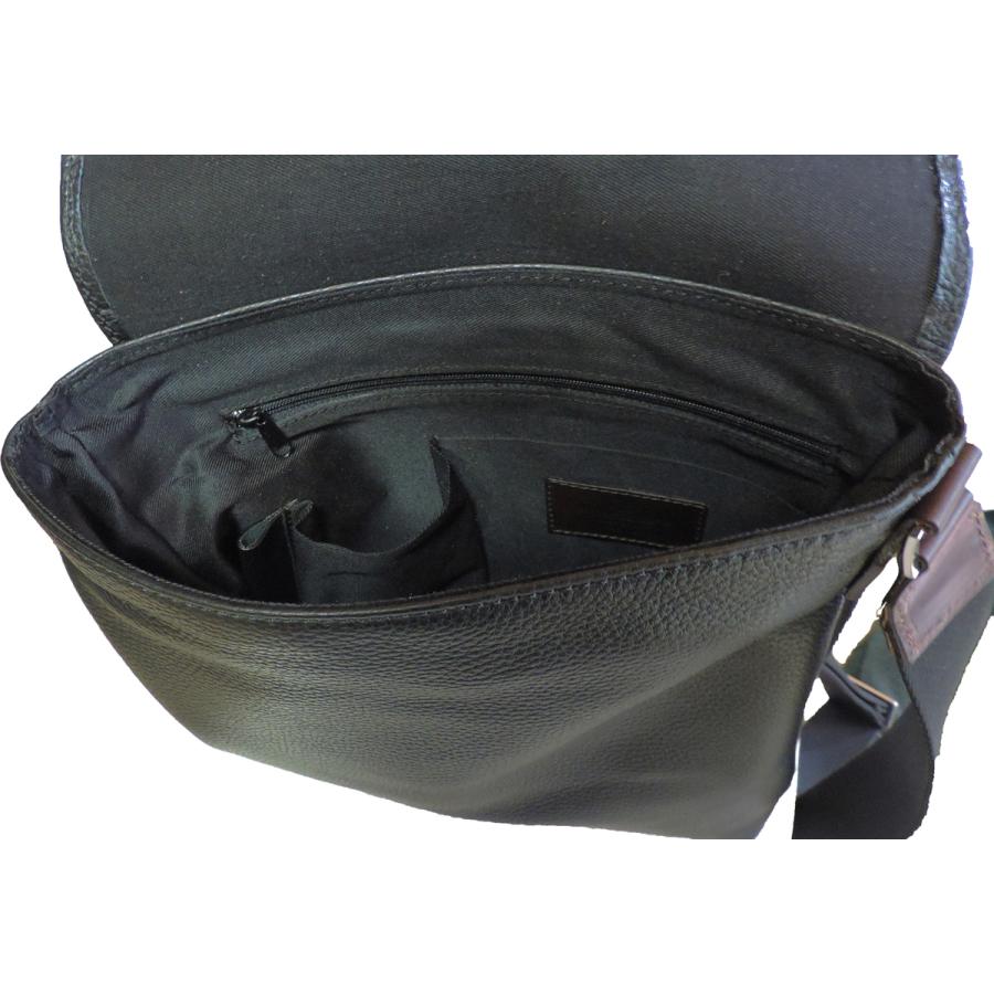 本革 イタリア製 ハンドメイド Cross Body Document Shoulder Bag【di berardino（ディ ベラルディーノ）】斜めがけ 植物タンニン鞣し イタリー トスカーナ